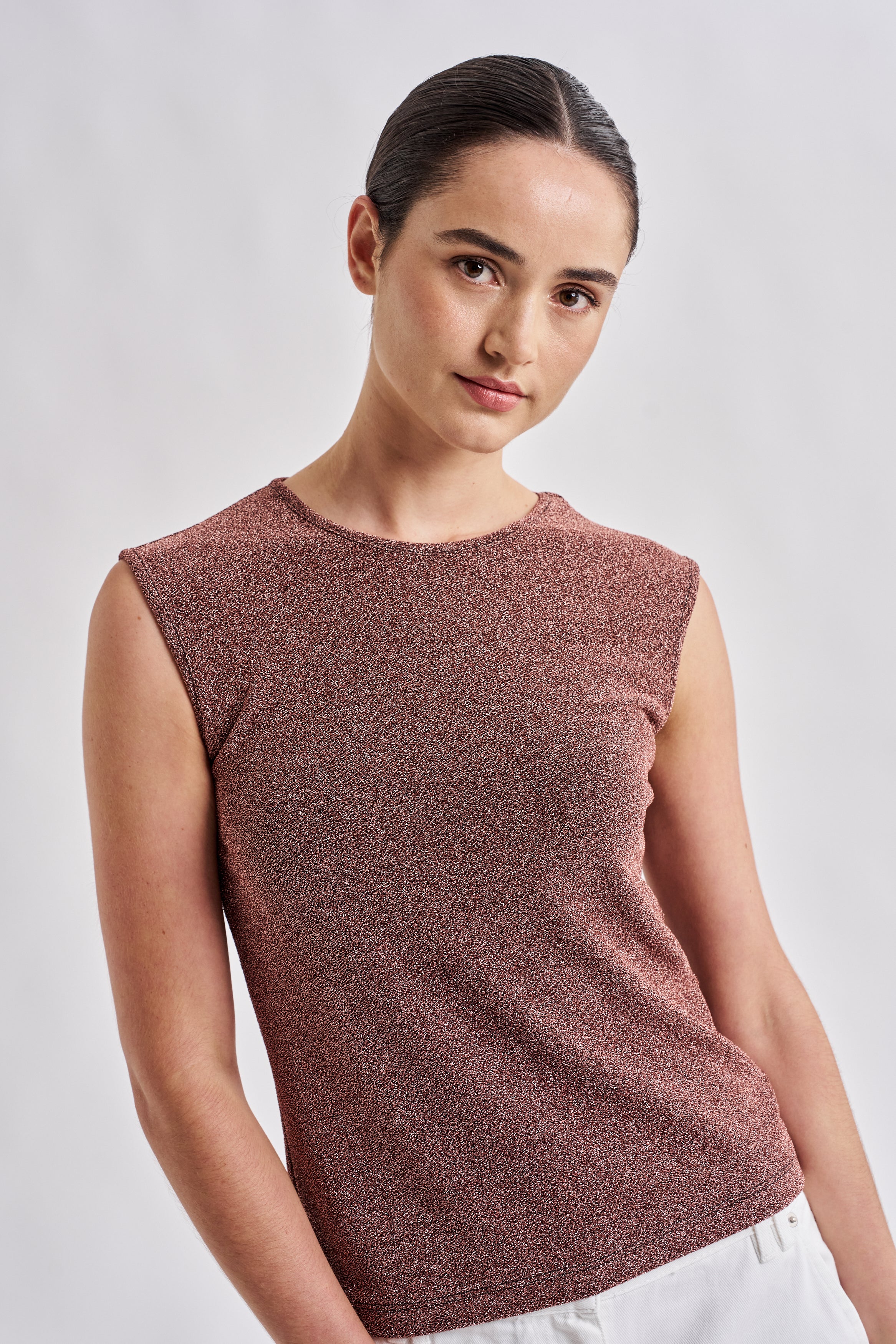 GLITTER MUSCLE TOP