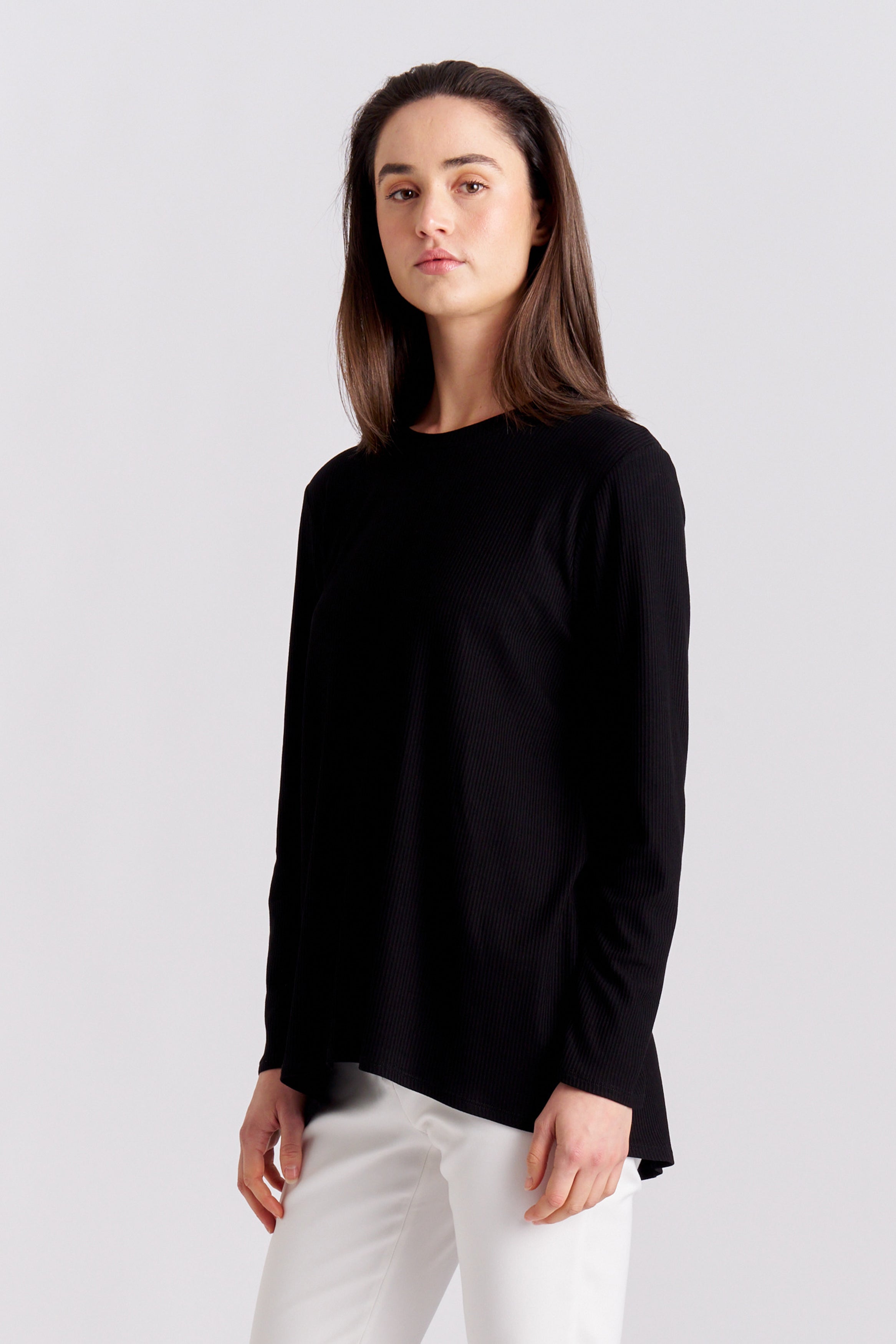 L/S RIB SWING TOP